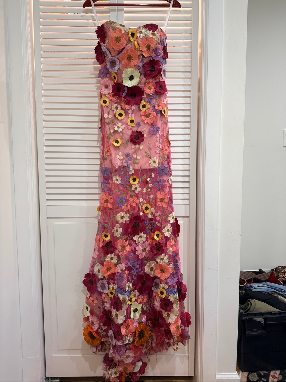 Haus Of Lace | Embroidered Floral High low long dress